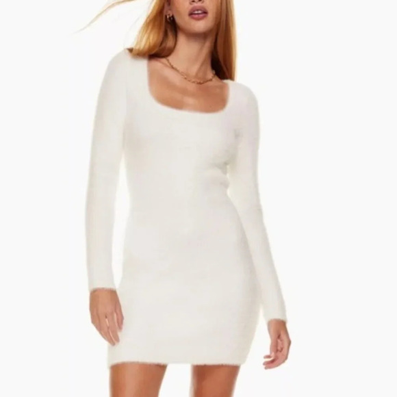 Aritzia Sunday Best Montgomery Dress  NWT White Espace Size XXS - Picture 2 of 12